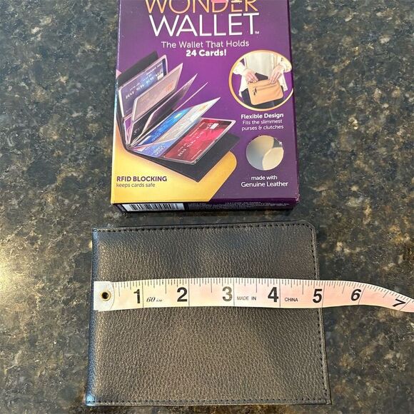 Wonder Wallet Handbags - *3/$15 Wonder Wallet Women's Black Leather RFID Blocking Wallet